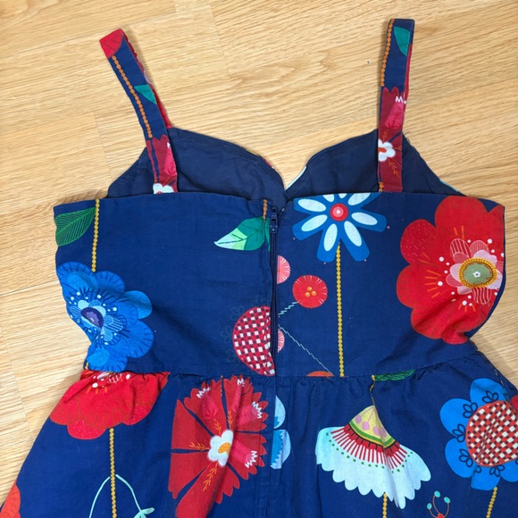 Mod Cloth floral navy/multi dress M a-line 50’s vintage style spring casual - Picture 6 of 7